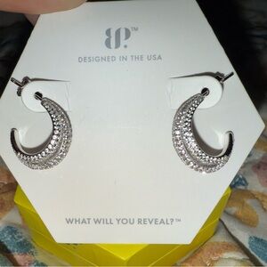 BP Silver Crescent Earrings